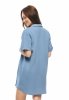 MijaCulture - Muslin maternity and breastfeeding nightdress Hazel M023 Blue